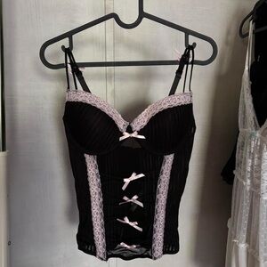 Charlotte Russe Elegant Black Lace Top